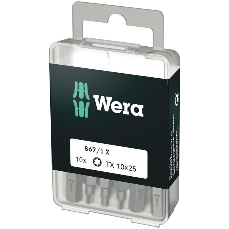 Se Wera bits TX 10, 25 mm, 867/1 Z DIY, 10 stk. hos Dorch & Danola A/S