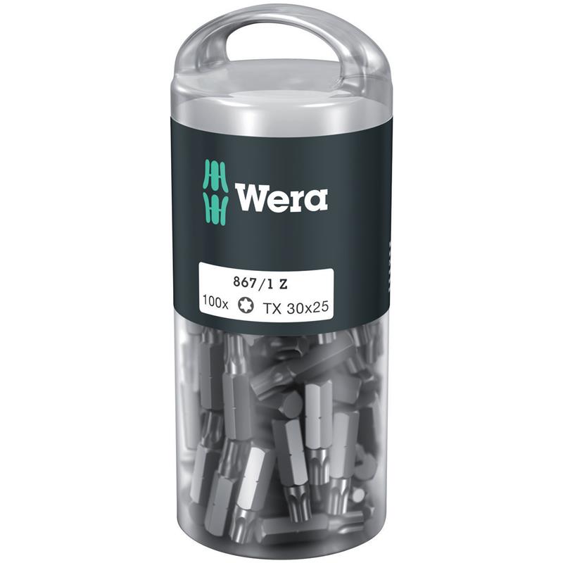 Se Wera bits Torx 867/1 25mm 100stk - TX30 hos Dorch & Danola A/S