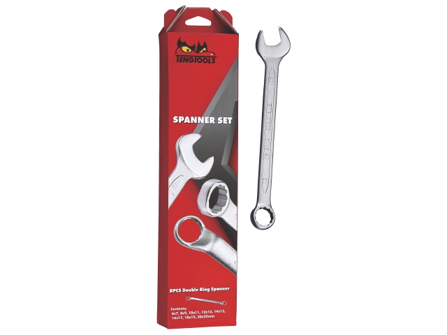 Billede af Teng Tools ringgaffelnøglesæt 8-22mm 12 stk. 6512