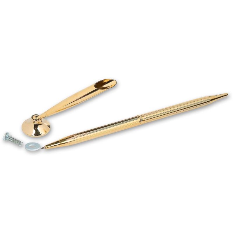 Billede af CraftProKits Guld Ball Point Twist Kuglepenne Sæt m. Holder