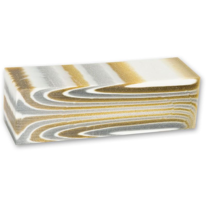 8: CraftProKits Hvid/Guld Polyester Akrylblok 35x35x114mm