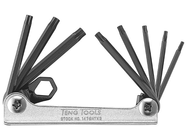 Teng Tools torx unbrakonøgle sæt 1476NTX2 – 8 dele