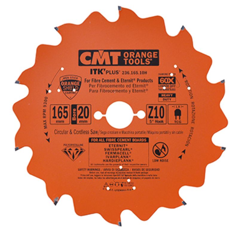 CMT DIA klinge 165×1,8×20 Z10 F AKKU