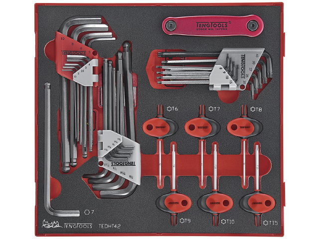 Se Teng Tools unbraconøgler & Torx nøglesæt TEDHT42 med 42 dele hos Dorch & Danola A/S