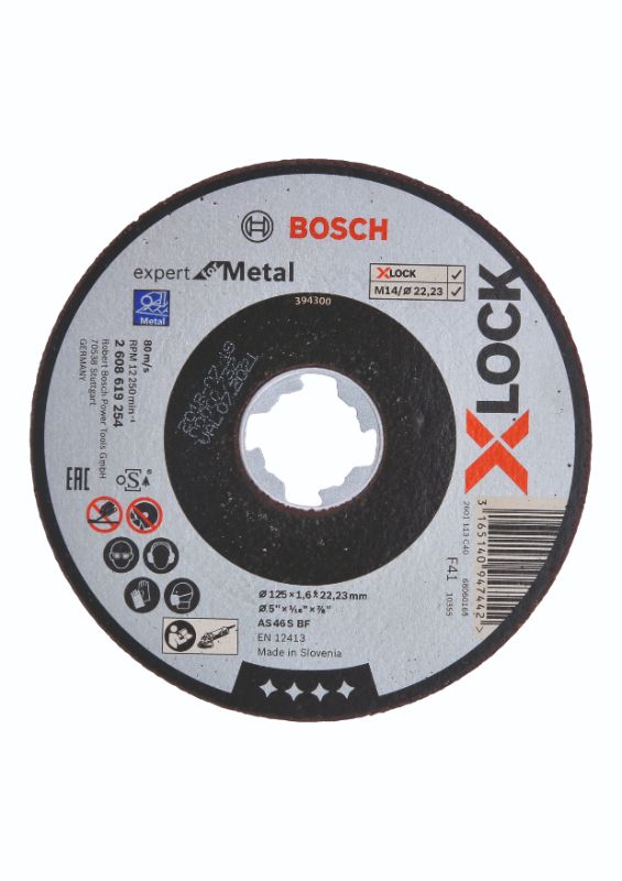 Billede af Bosch X-LOCK Expert for Metal-skæreskive 125 x 22,2 x 1,6mm hos Dorch & Danola A/S