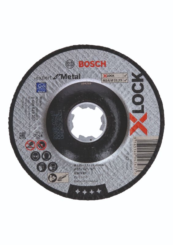 Billede af Bosch X-LOCK Expert for Metal-skæreskive 125 x 22,2 x 2,5mm hos Dorch & Danola A/S