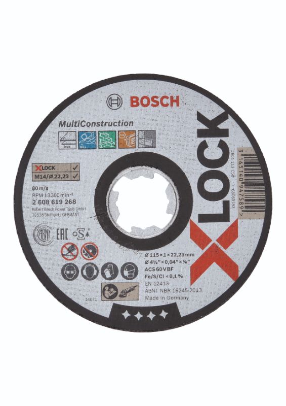 Billede af Bosch X-LOCK Multi Construction-skæreskive 115 x 1,0 x 22,2mm hos Dorch & Danola A/S