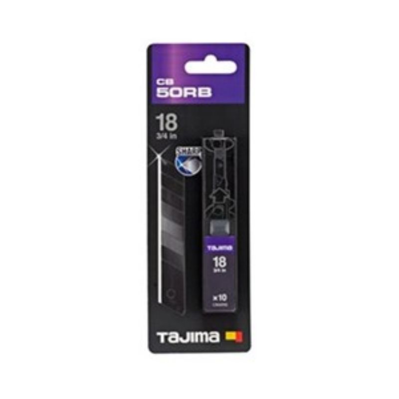 Se Tajima Premium 18 mm sort coated knivblad 10 stk. hos Dorch & Danola A/S