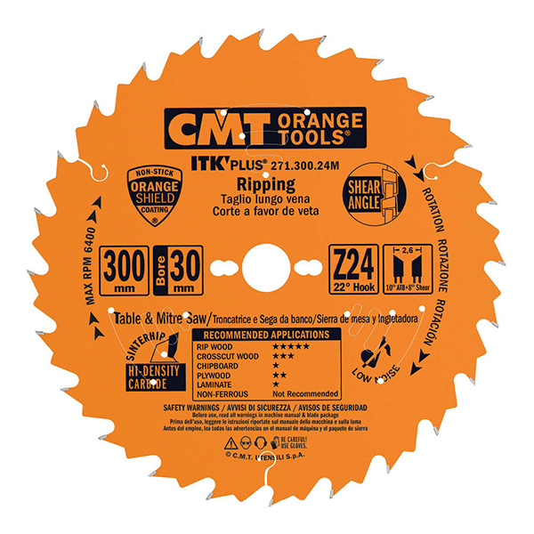 CMT Klinge 190×1,7×30 Z24 W
