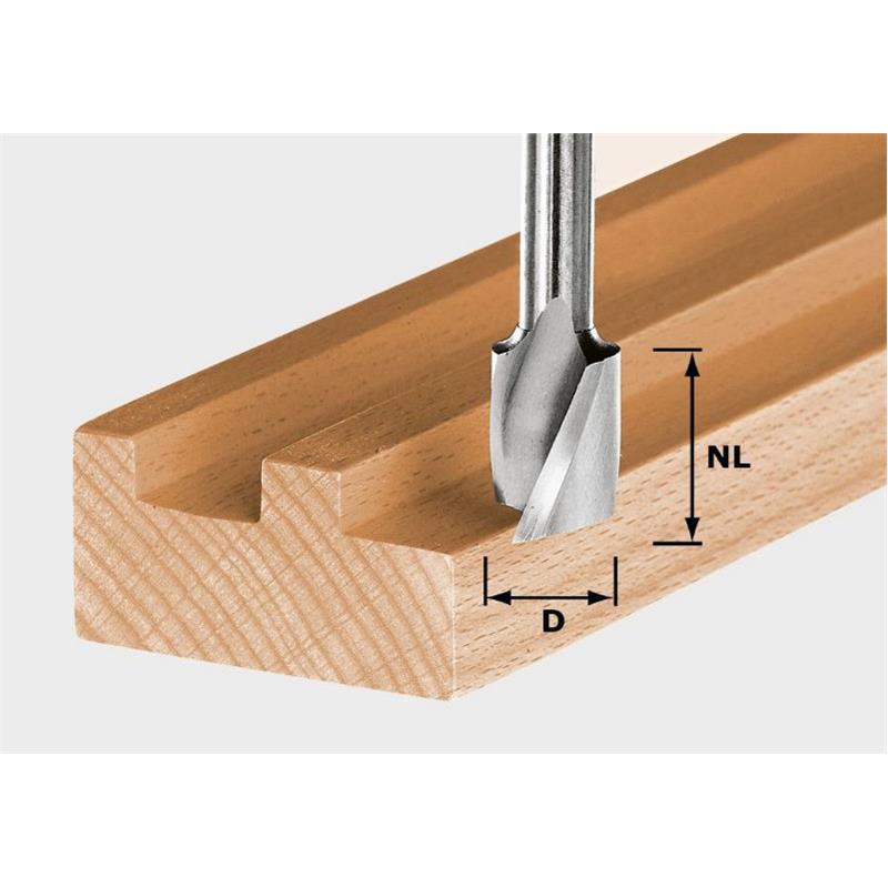 Billede af Festool Spiralnotfræser HW, skaft 8 mm HW Spi S8 D8/25