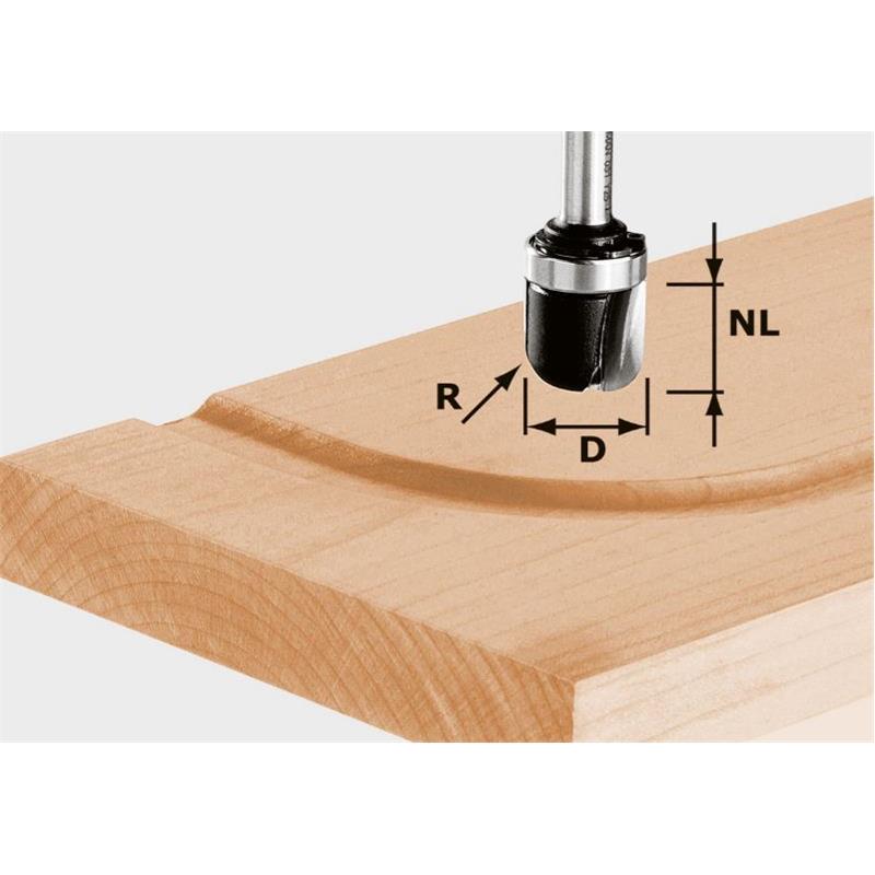 Billede af Festool Rillefræser HW, skaft 8 mm HW S8 R6,4 KL