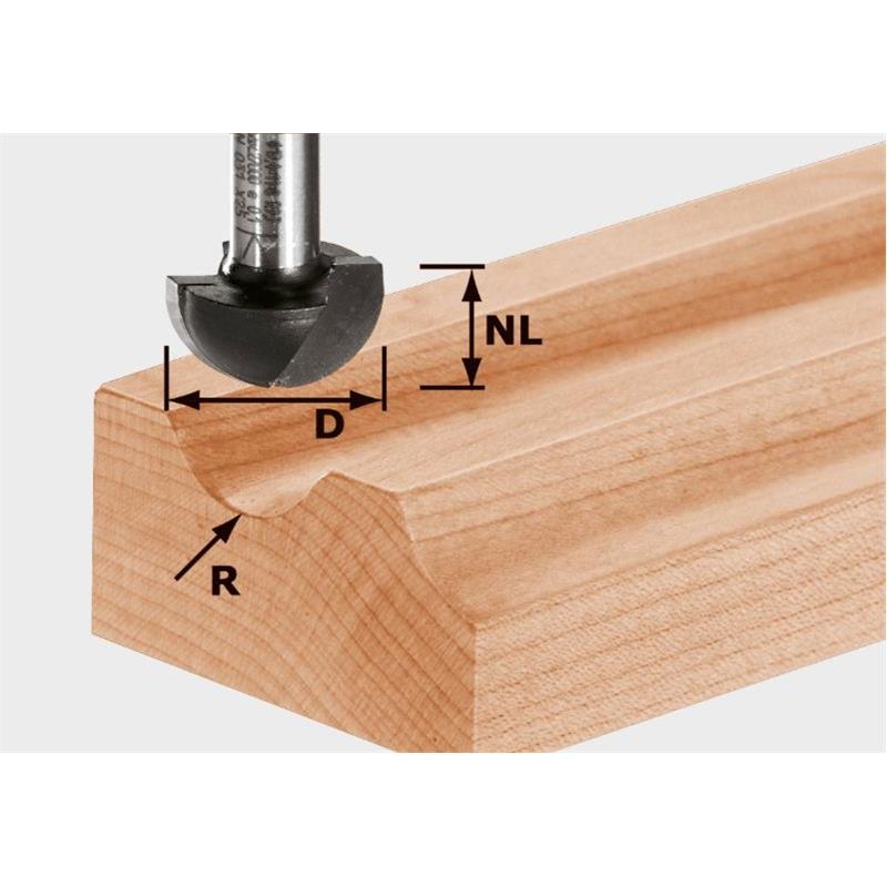 Billede af Festool Hulkehlfræser HW, skaft 8 mm HW S8 R9,7