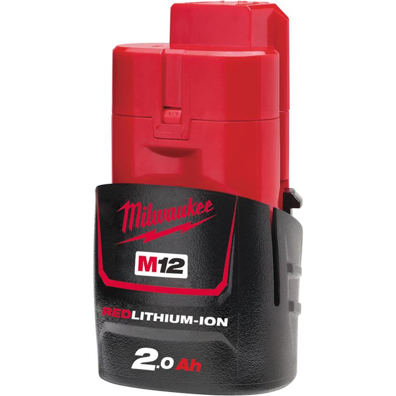 Billede af Milwaukee Batteri M12 B2 12 V. 2,0 Ah Red Lithium Ion hos Dorch & Danola A/S
