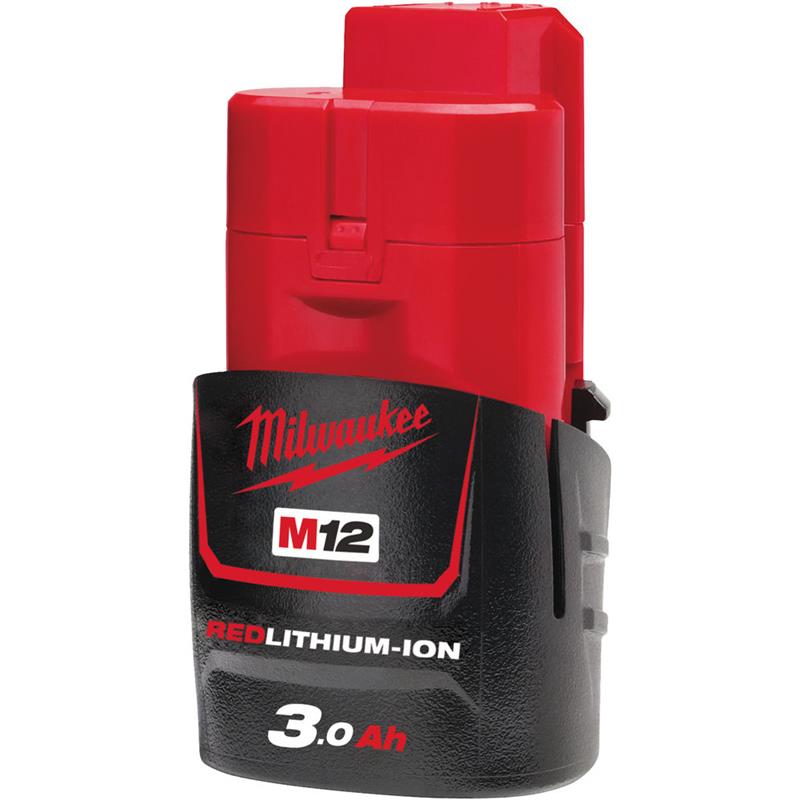 Se Milwaukee Batteri M12 B3 12V - 3,0 Ah Redlithium hos Dorch & Danola A/S