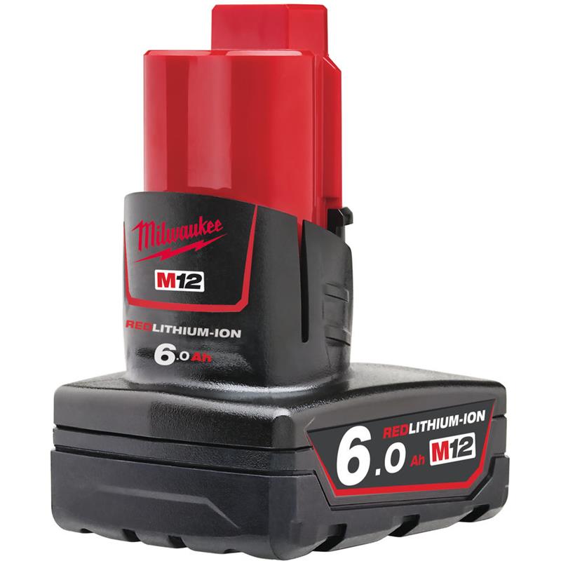 Billede af Milwaukee batteri M12 B6 12 V. 6,0 Ah Redlithium-Ion hos Dorch & Danola A/S