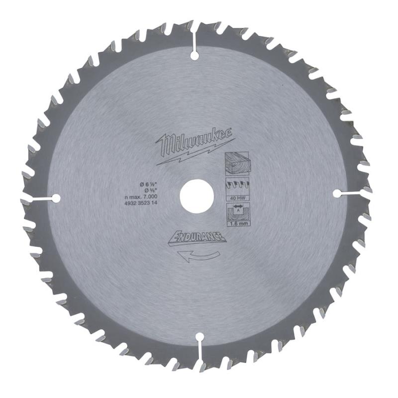 Billede af Milwaukee Rundsavklinge HM klinge 165 x 15.87 - 40 td.