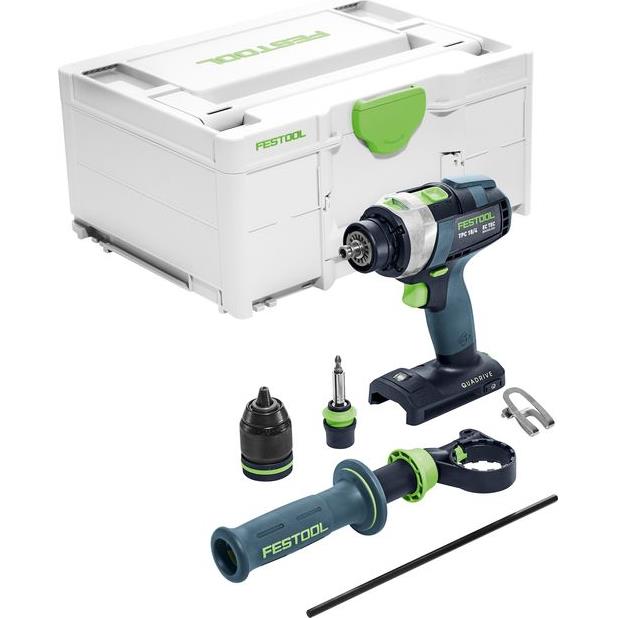 Se Festool akku slagbore-/skruemaskine TPC 18/4 I-Basic i Systainer3 hos Dorch & Danola A/S