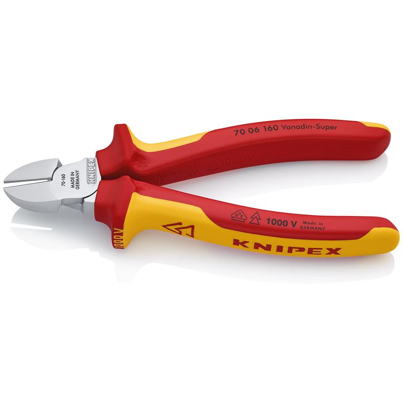 Billede af Knipex Skævbider forkromet,VDE-godkendt 160 mm