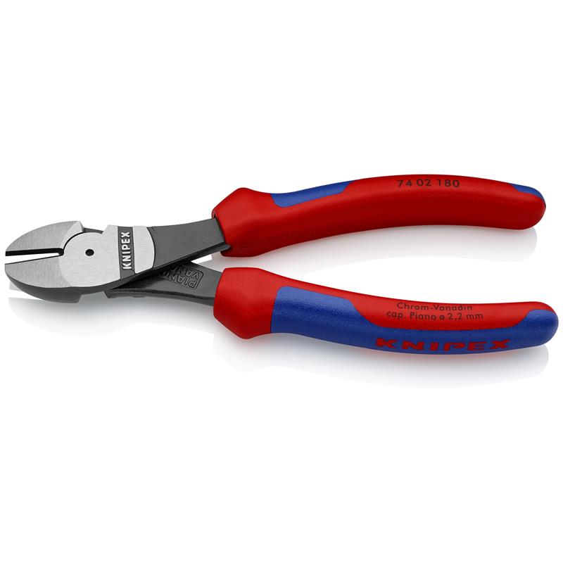 Billede af Knipex Kraft-skævbider sort atramenteret, med flerkomponent-håndtag 180 mm