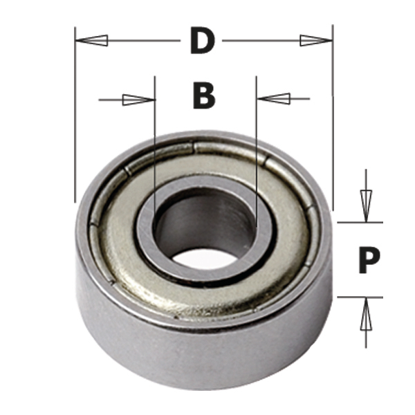 Billede af CMT Kugleleje 12,7x4,76