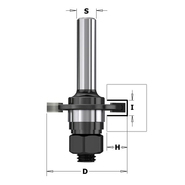 CMT Slidsfræser HM 40x4,0 m/holder K8 C