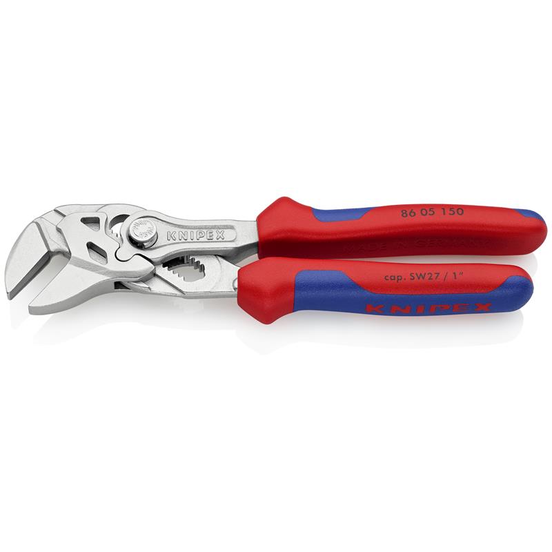 Knipex Tangnøgle tang og skruenøgle i ét værktøj forkromet, med flerkomponent-håndtag 150 mm