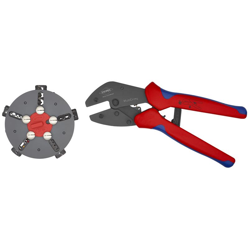 Knipex Knipex Multicrimp   Crimptang Med Skiftemagasin Bruneret Med Flerkomponent Håndtag 250 Mm