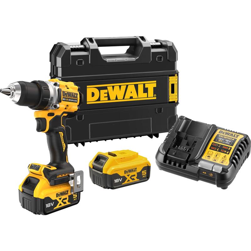 Billede af DeWalt 18V Boremaskine,TSTAK 2 x 5Ah