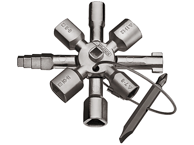 Se Knipex TwinKey ® Styreskabsnøgle til almindelige skabe og spærresystemer 92 mm hos Dorch & Danola A/S