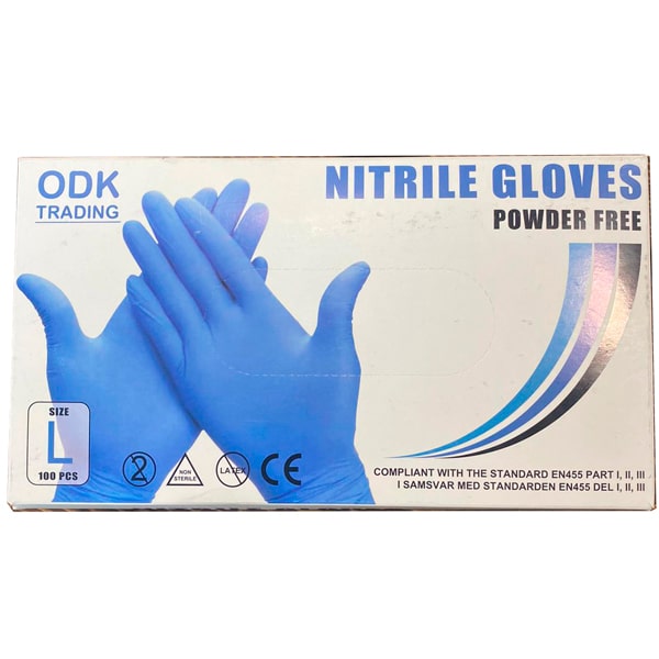 ODK Nitril handsker 100 stk. - str. Large / 9-10