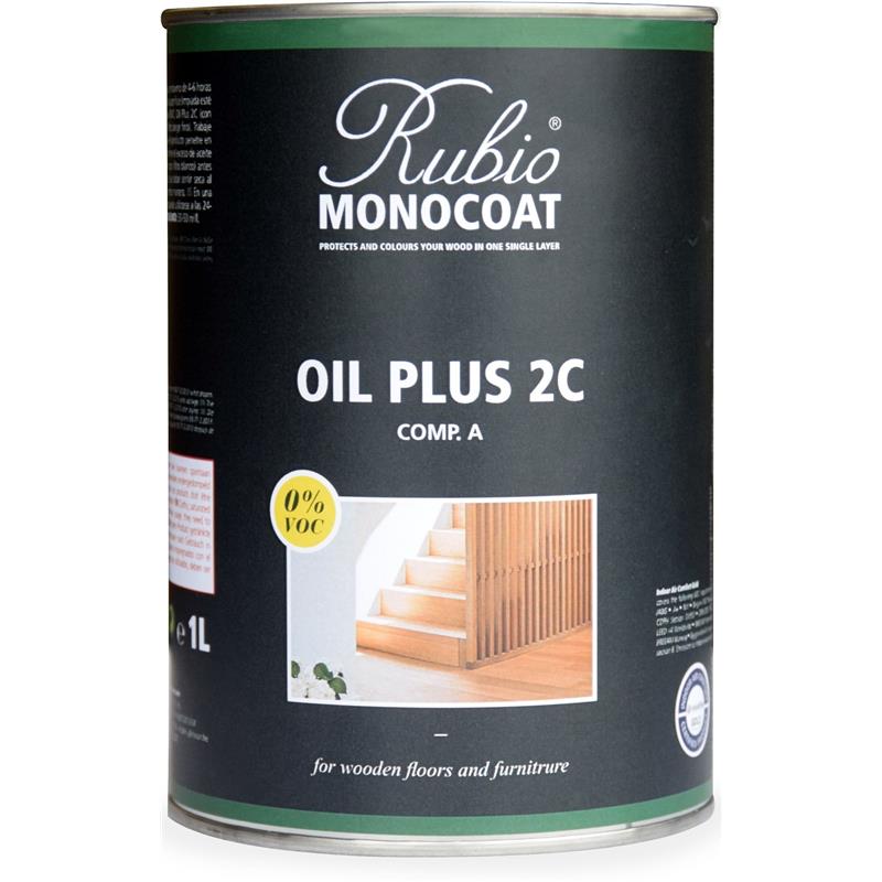 Se Rubio Monocoat olie Plus 2C Cotton White - 1 L hos Dorch & Danola A/S
