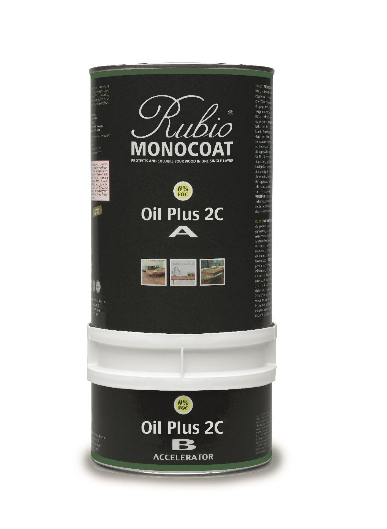 Billede af Rubio Monocoat olie Plus 2C Super White 275 ml inkl. accelerator 75 ml.