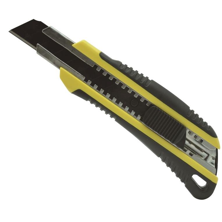Se Assist 18 mm kniv m/autolås og ergogreb. Sorte blade SK2 hos Dorch & Danola A/S