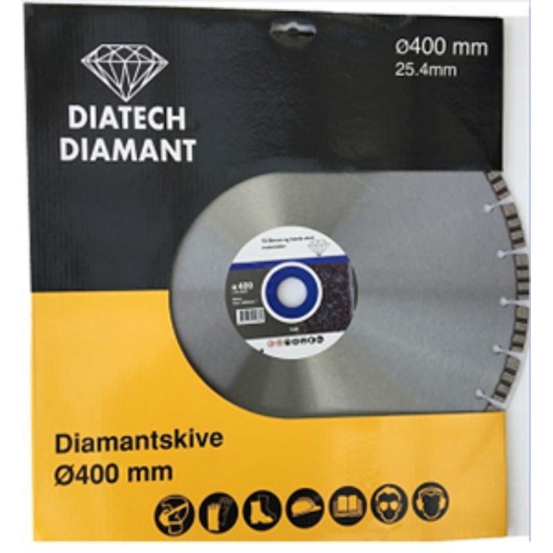 Se Diatech Diamantklinge TURBO Ø400 mm til beton hos Dorch & Danola A/S