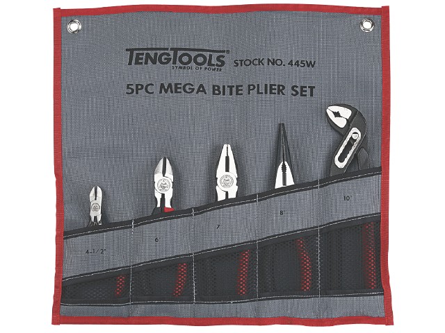 Teng Tools Tangsæt 445w 5 Dele I Rullemappe