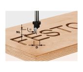 Festool Skriftfræser HS, skaft 8 mm HS S8 D11/60° 491002