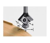 Festool staffræser med vendeplatter S8 HW R2 D28 KL12,7OFK 499809 499809