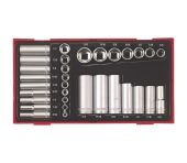 Teng Tools topnøglesæt 1/4" & 3/8" i tommer TTAF32 med 32 toppe 3/16 - 3/4 tomme 68610104