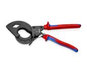 Knipex Kabelsaks (Skraldeprincip, 3-gearet) sort atramenteret, med flerkomponent-håndtag 320 mm KN-9532320