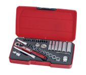 Teng Tools Topnøglesæt 1/4" T1436 med 36 dele 167290105