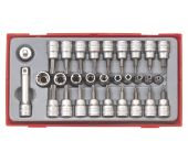 Teng Tools bits-topnøglesæt torx 1/4" & 3/8" TTTX30 med 30 dele 102140100