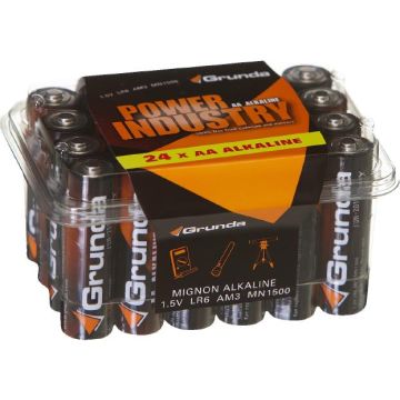 Grunda Batteri LR06 AA 1,5V - industripakke 24 stk. 023600208