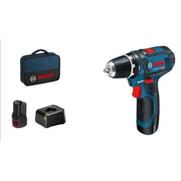 Bosch 12V Skruemaskine GSR 12V-15 2X2,0AH 1XGAL 12V-20 BAG 060186810F