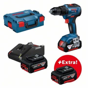 Bosch Skruemaskine GSR 18V-55 3X4AH L-BOXX 0615990L8B