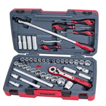 Teng Tools Topnøglesæt med 44 dele T1244 277830105