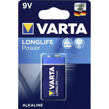 Varta Alkaliske batterier Longlife Power 6LR61 9V 644700825
