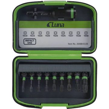 Luna Bitssæt med 10 dele Impact TORX 264880105