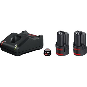 Bosch Startsæt med 2x Akku GBA 12V 3,0 & Lader GAL 12V-40 Professional 1600A019RD