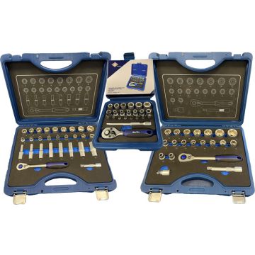 BATO Topnøglesæt pakke 1/4"-3/8"-1/2" - 71 dele BA-1100
