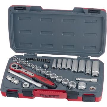 Teng Tools Topnøglesæt. Med 3/8" firkantfatning T3839 167930106